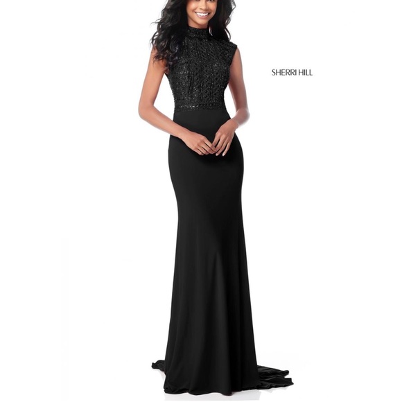 Sherri Hill Formal Mermaid Style Evening Dress - Picture 2 of 8